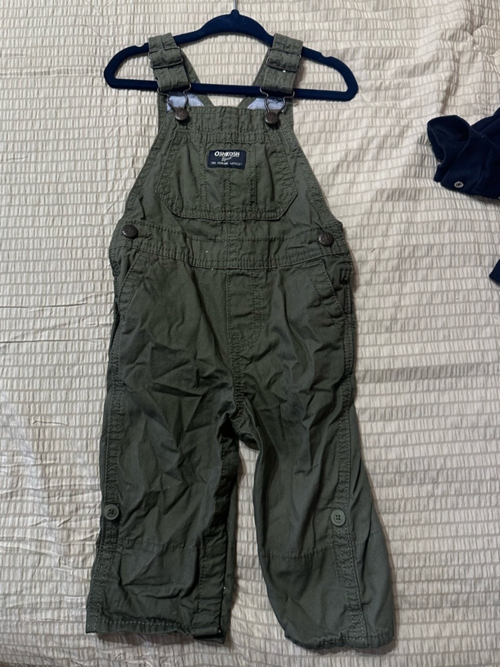 OshKosh B'gosh Olive Green Toddler Overalls with Adjustable Straps
